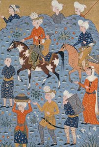Ritorno dal raid, Shiraz, c.1600 da Persian School